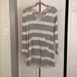 Long Sleeve Hooded Coverup